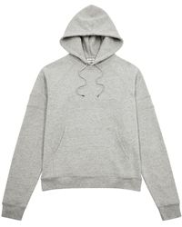Saint Laurent - Logo Hooded Cotton-blend Sweatshirt - Lyst