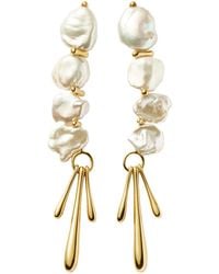 Missoma - Keshi Pearl Drop Earrings - Lyst