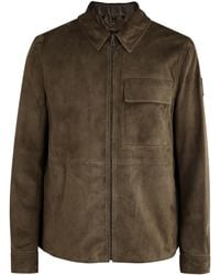 Belstaff - Frame Suede Overshirt - Lyst