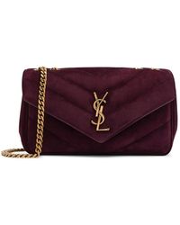 Saint Laurent - Loulou Small Quilted Suede Shoulder Bag - Lyst