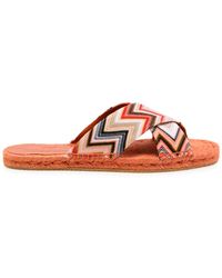 Missoni - Harlow Zigzag Lamé Espadrille Sliders - Lyst