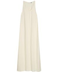 TOTEME - Scoop-Neck Woven Midi Dress - Lyst