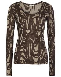 JOSEPH - Villa Patterned Cashmere Top - Lyst