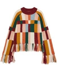ALÉMAIS - Marojerelle Checked Wool-Blend Jumper - Lyst