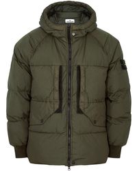 Stone Island - Crinkle Reps Hooded Quilted Nylon Jacket - Lyst