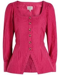 Damson Madder - Clare Striped Cotton Blouse - Lyst
