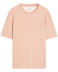 Brunello Cucinelli - Linen And Cotton-Blend T-Shirt - Lyst