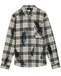 Amiri - Ma Quad Bleached Flannel Shirt - Lyst
