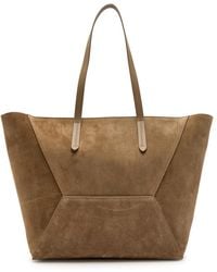 Brunello Cucinelli - Bead Medium Suede Tote Bag - Lyst