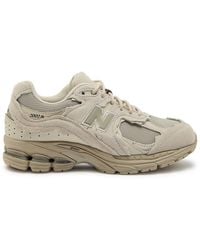New Balance - 2002R Panelled Suede And Mesh-Knit Sneakers - Lyst