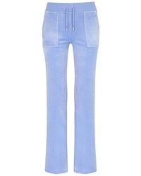 Juicy Couture - Del Ray Logo Velour Sweatpants - Lyst