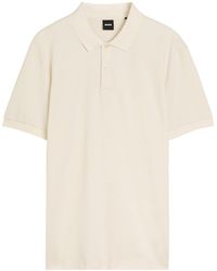 BOSS - Fine-Knit Cotton Polo Shirt - Lyst
