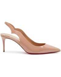 Christian Louboutin - Hot Chick 70 Patent Leather Slingback Pumps - Lyst