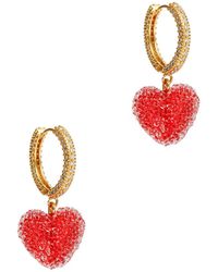 Crystal Haze Jewelry - Jelly Heart 18kt Gold-plated Earrings - Lyst