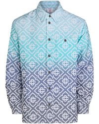 CASABLANCA - Logo-Monogrammed Woven Overshirt - Lyst