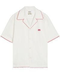 Bode - Redbud Logo-Embroidered Cotton-Poplin Shirt - Lyst