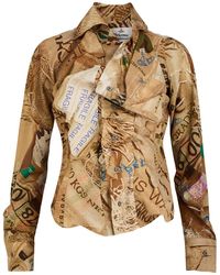 Vivienne Westwood - Drunken Printed Cotton Shirt - Lyst