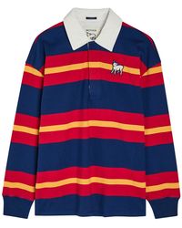 Mother - The Huddle Striped Cotton Polo Shirt - Lyst