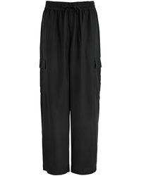 Eileen Fisher - Washed Silk Cargo Trousers - Lyst