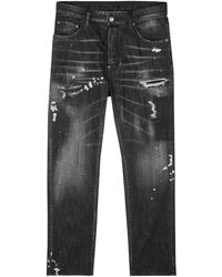 DSquared² - 642 Distressed Slim-leg Jeans - Lyst