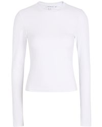 GOOD AMERICAN - Stretch-Cotton T-Shirt - Lyst