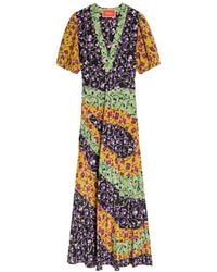 La DoubleJ - Marlene Floral-Print Silk Maxi Dress - Lyst