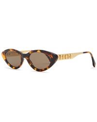 Fendi - Graphy Narrow Cat-Eye Sunglasses - Lyst