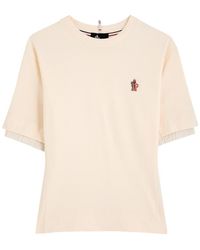 Moncler - Logo-Appliquéd Stretch-Cotton T-Shirt - Lyst