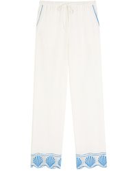 Rails - Tildi Embroidered Cotton And Linen-Blend Trousers - Lyst