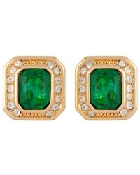 Susan Caplan - 1980S Vintage Christian Dior Faux Emerald Earrings - Lyst