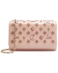 Christian Louboutin - Paloma Embellished Leather Clutch - Lyst