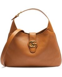 Gucci - Aphrodite Large Leather Shoulder Bag - Lyst