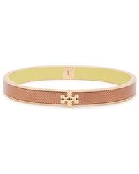 Tory Burch - Medium Icon Guilloché Enamelled 18Kt-Plated Bracelet - Lyst