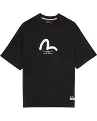 Evisu - Daicock And Kamon Printed Cotton T-Shirt - Lyst