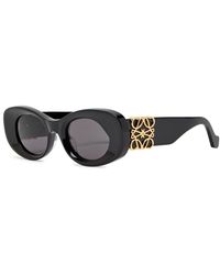 Loewe - Anagram Oval-Frame Sunglasses - Lyst