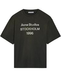 Acne Studios - Exford Printed Cotton-Blend T-Shirt - Lyst