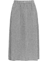 Eileen Fisher - Checked Midi Skirt - Lyst