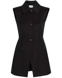 Sportmax - Sleeveless Cotton-Blend Blazer - Lyst