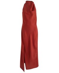 Rohe - Halterneck Silk-Satin Maxi Dress - Lyst