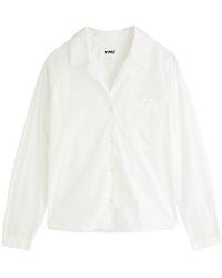 YMC - Annie Pleated Cotton-Poplin Shirt - Lyst
