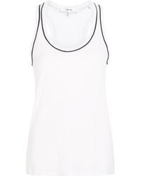 FRAME - The Ringer Pipe-Trim Cotton Tank Top - Lyst