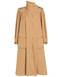 Chloé - Scarf-Effect Cotton-Poplin Trench Coat - Lyst