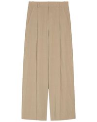 Vince - Pleated Wide-Leg Woven Trousers - Lyst