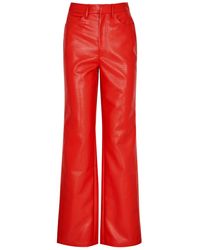 ROTATE SUNDAY - Rotate Birger Christensen Crocodile-Effect Faux-Leather Trousers - Lyst