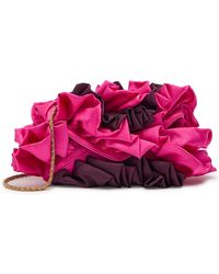 Dries Van Noten - Ruffled Satin Clutch - Lyst