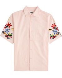 YMC - Floral-Embroidered Cotton-Blend Shirt - Lyst