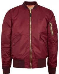 Bomber Burgundy College S In Red Schott Nyc Jacket Size American PBAwIxwn