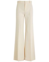 Chloé - Flared-Leg Wool Trousers - Lyst