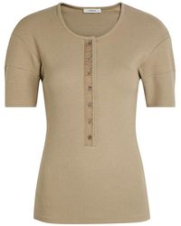 Lemaire - Ribbed Cotton-Blend Top - Lyst
