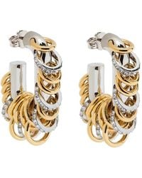 Rabanne - Small Punk Xl Link Two-Toned Hoop Earrings - Lyst